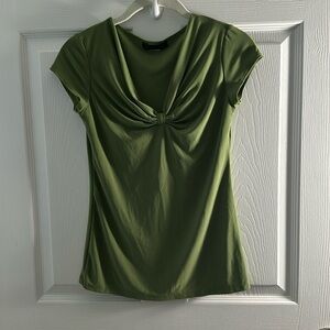 American City Wear Green Knot Top